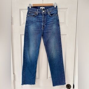 RE/DONE straight jeans.